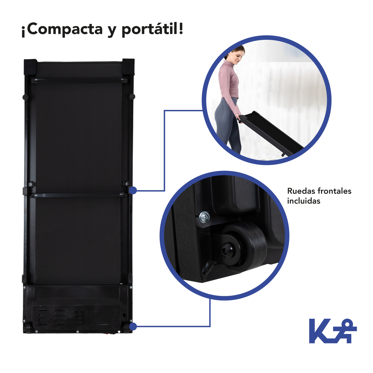 Caminadora Electrica Portatil 110V Color Gris Cardio Fitness