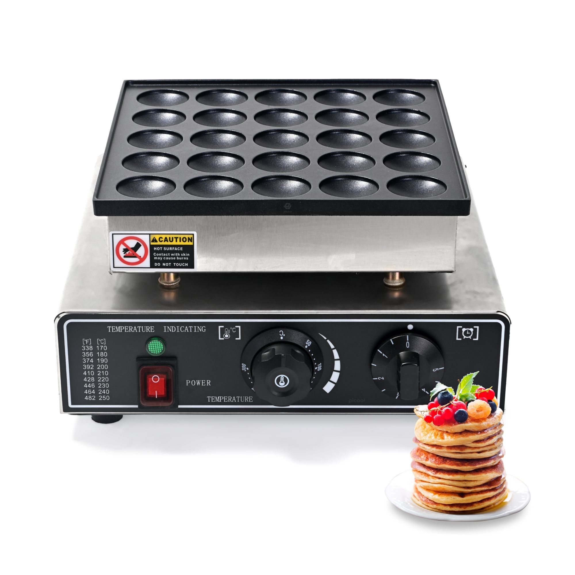 Maquina Para Waffles Doble 1200w Ajuste de Temperatura W-410