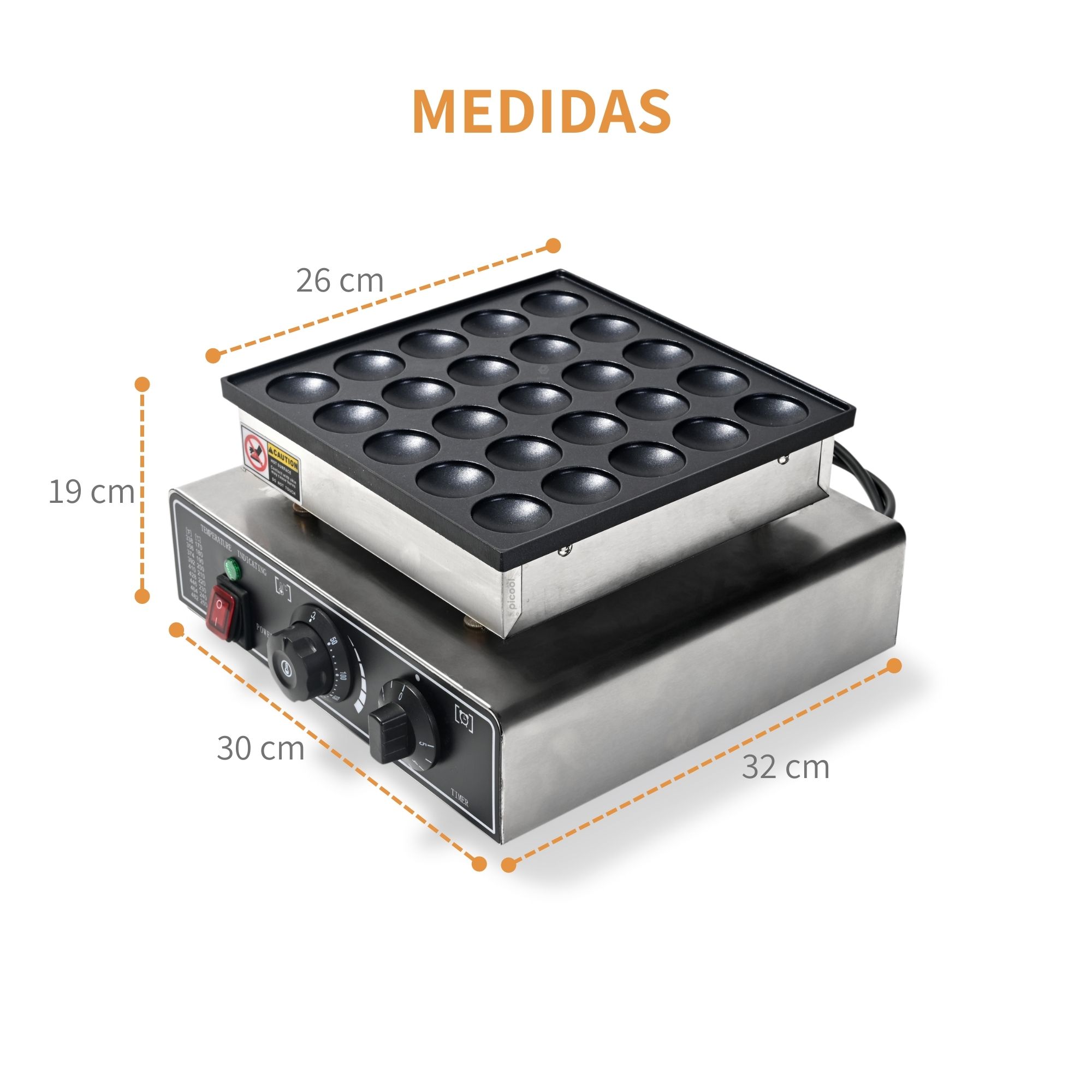 Máquina 25 Mini Hotcakes Eléctrica Industrial Muffin