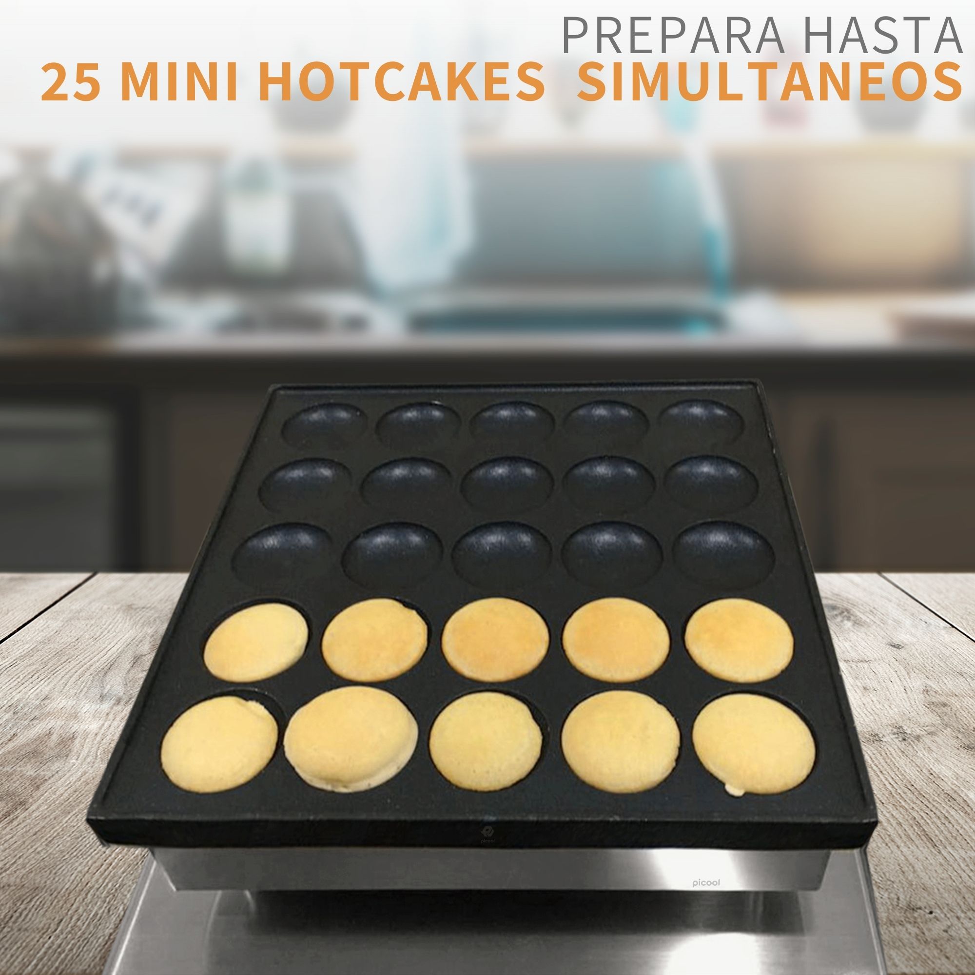 Máquina 25 Mini Hotcakes Eléctrica Industrial Muffin
