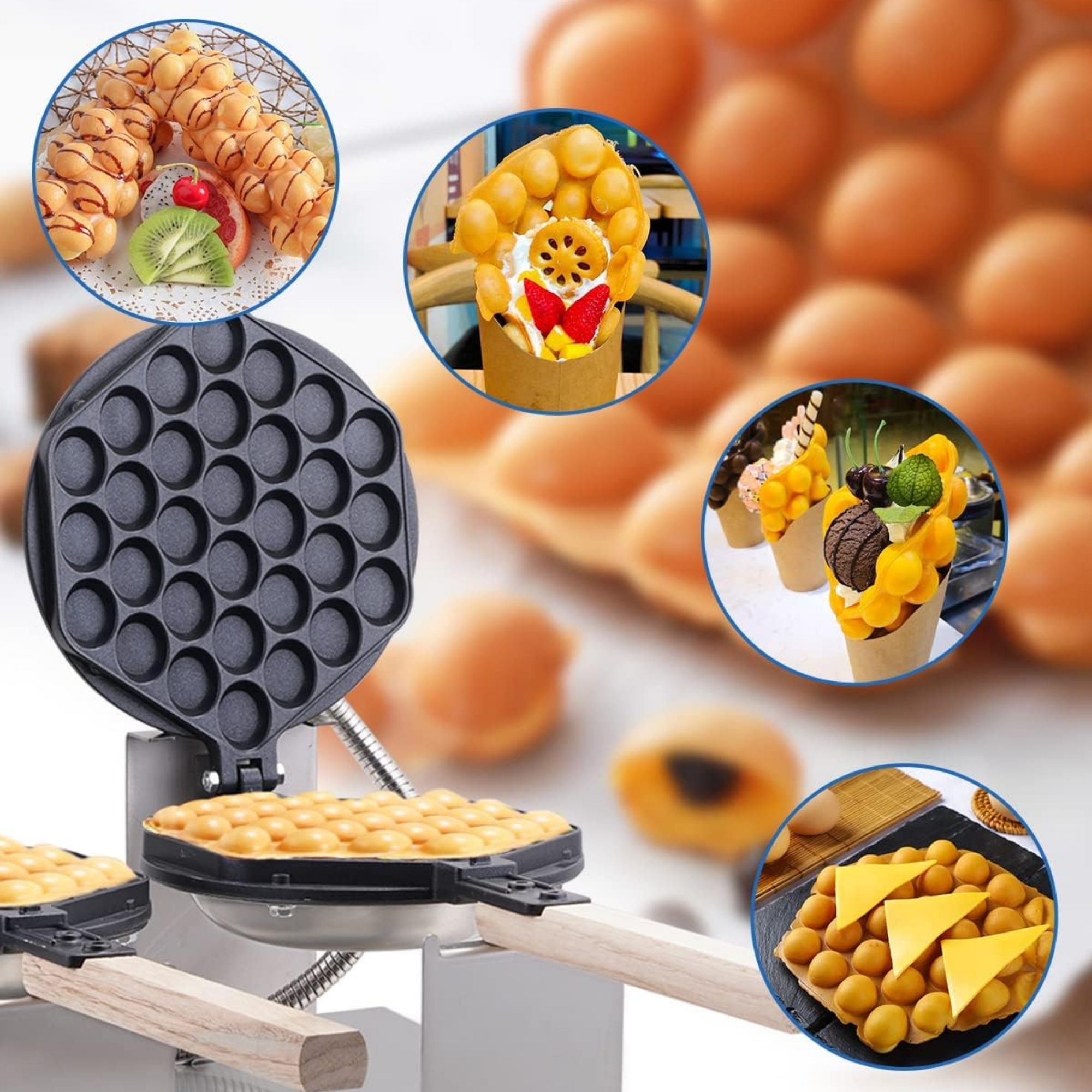 Waflera Electrica Doble Industrial Ajustable Y Antiadherente