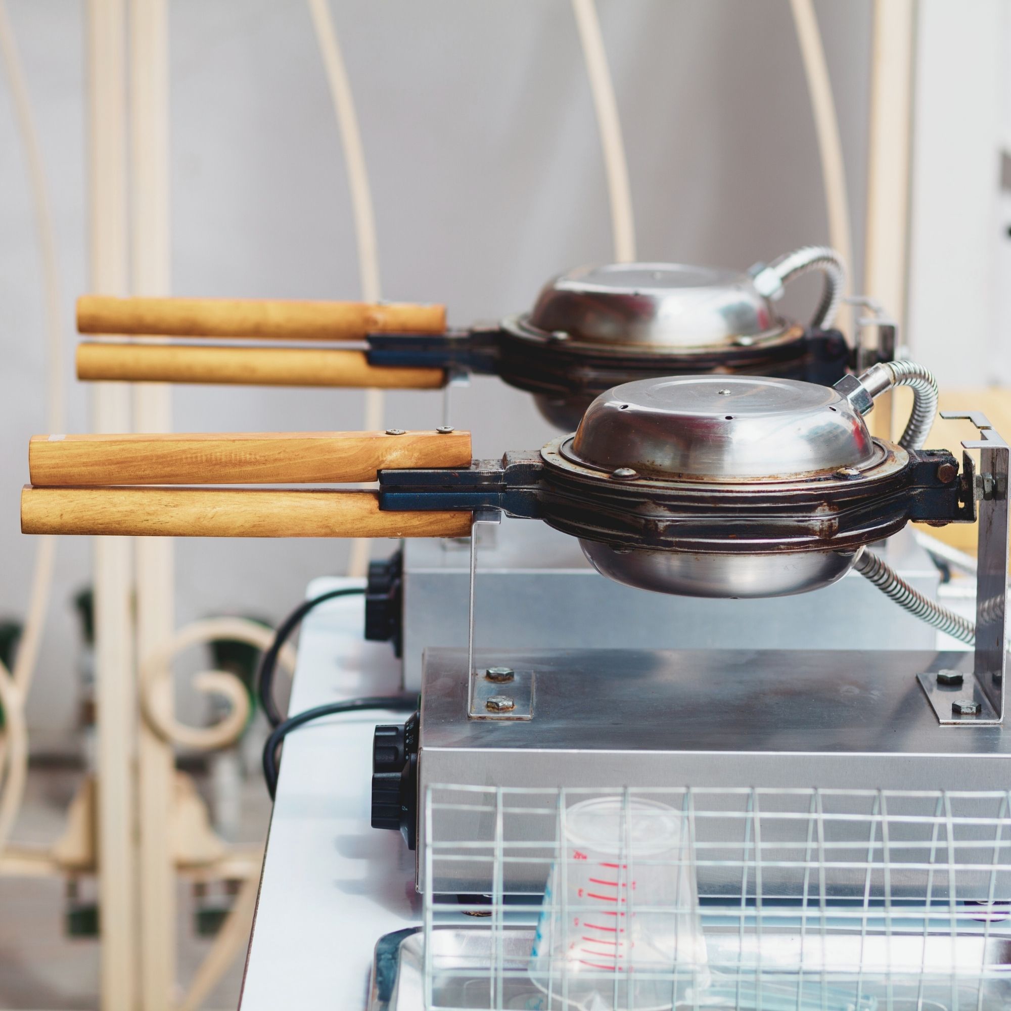 Waflera Electrica Doble Industrial Ajustable Y Antiadherente