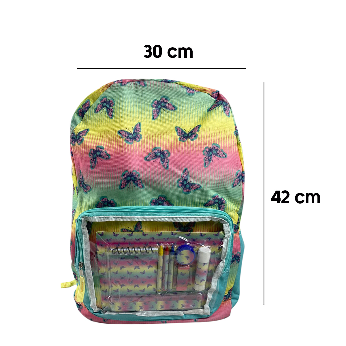 Mochila Escolar Con Kit Papelería Unisex Juvenil Log-on Home
