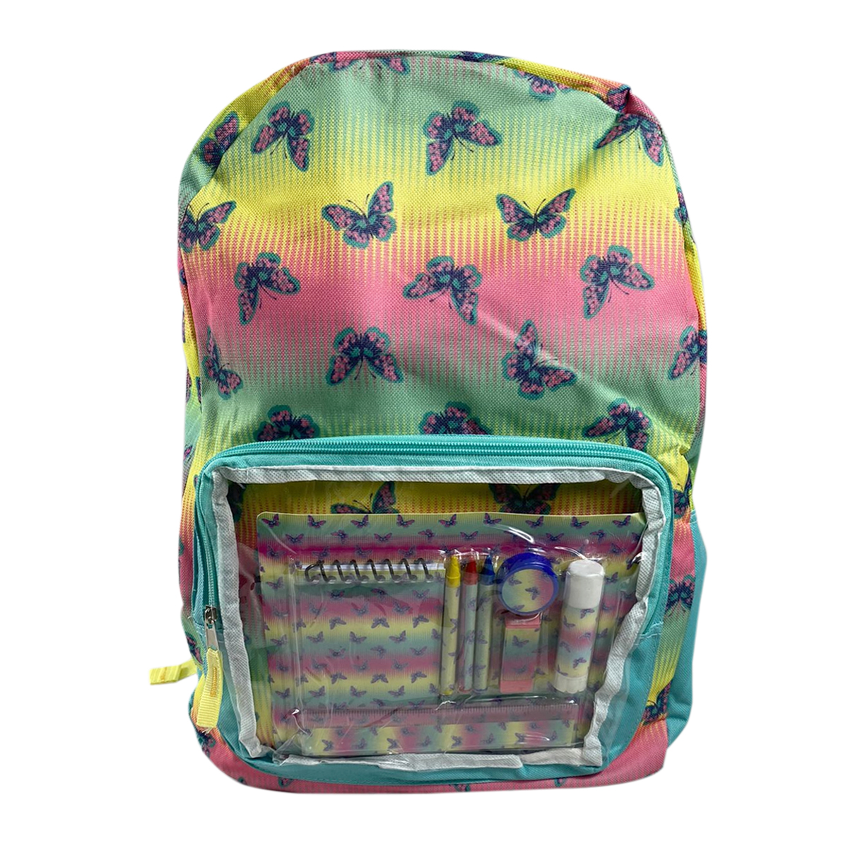 Mochila Escolar Con Kit Papelería Unisex Juvenil Log-on Home