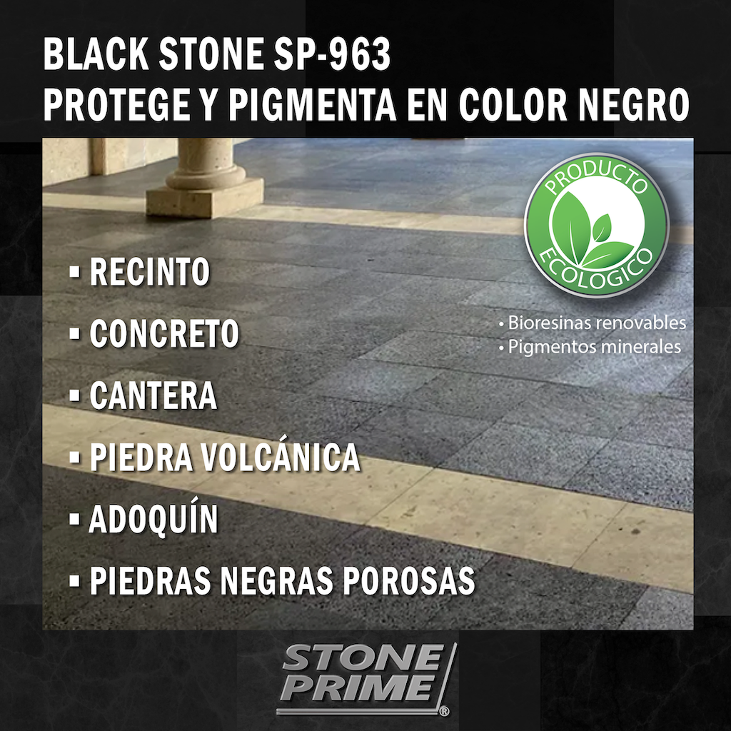 Sellador para piedra recinto negro Stone Prime Acabado mojado 1.1 litros