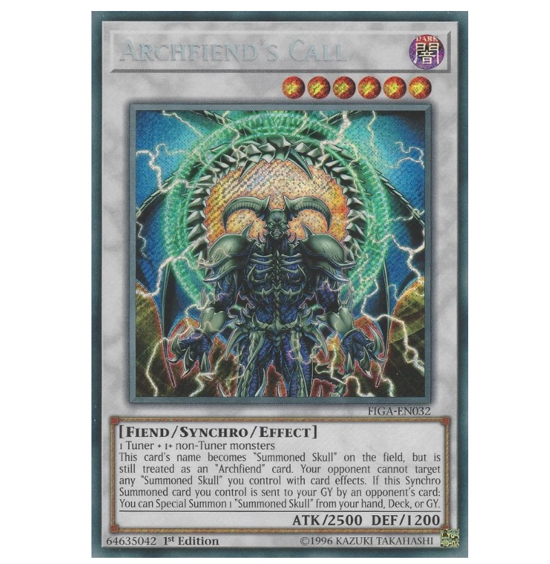 Yugioh Archfiend's Call Secret Rare 1st Edition FIGA-EN032 - Konami