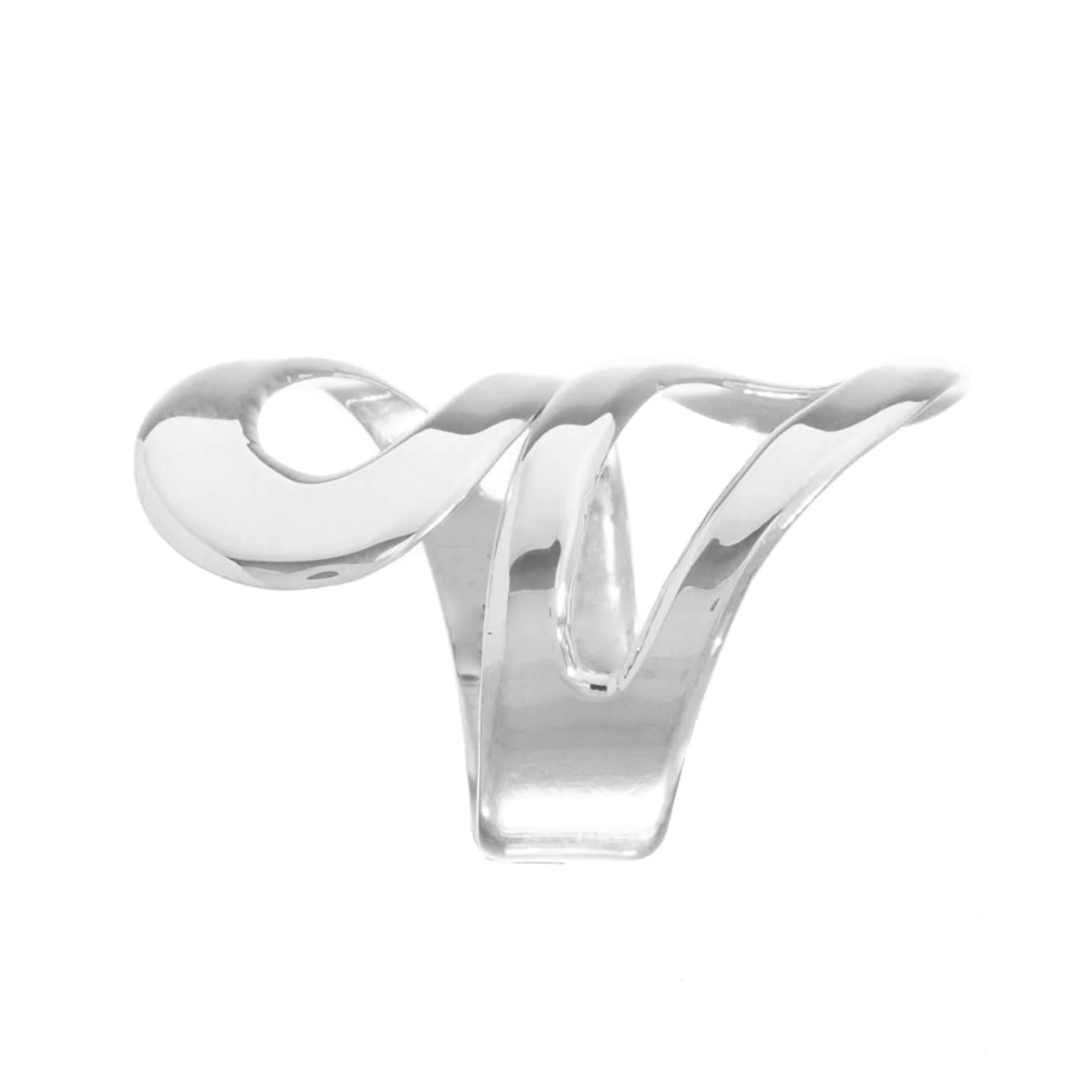 Anillo ajustable calado en espiral elaborado en fina plata ley .925 certificada
