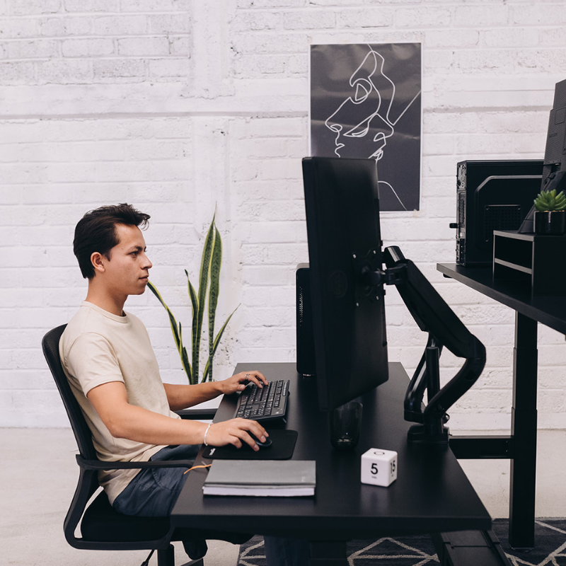 Base Para Escritorio Doble De Altura Ajustable - Eléctrico