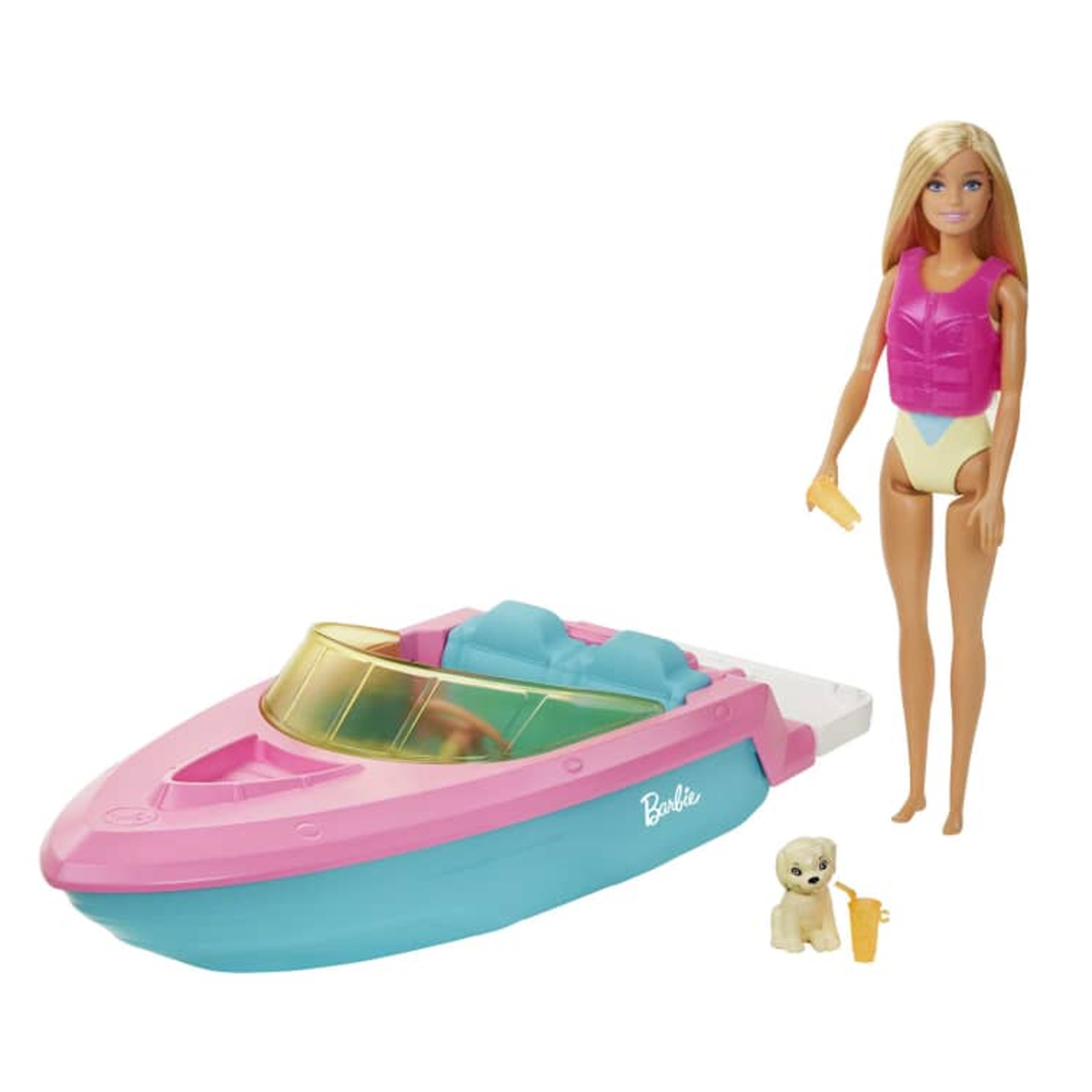 Barbie Set de Juego Lancha con Muñeca.