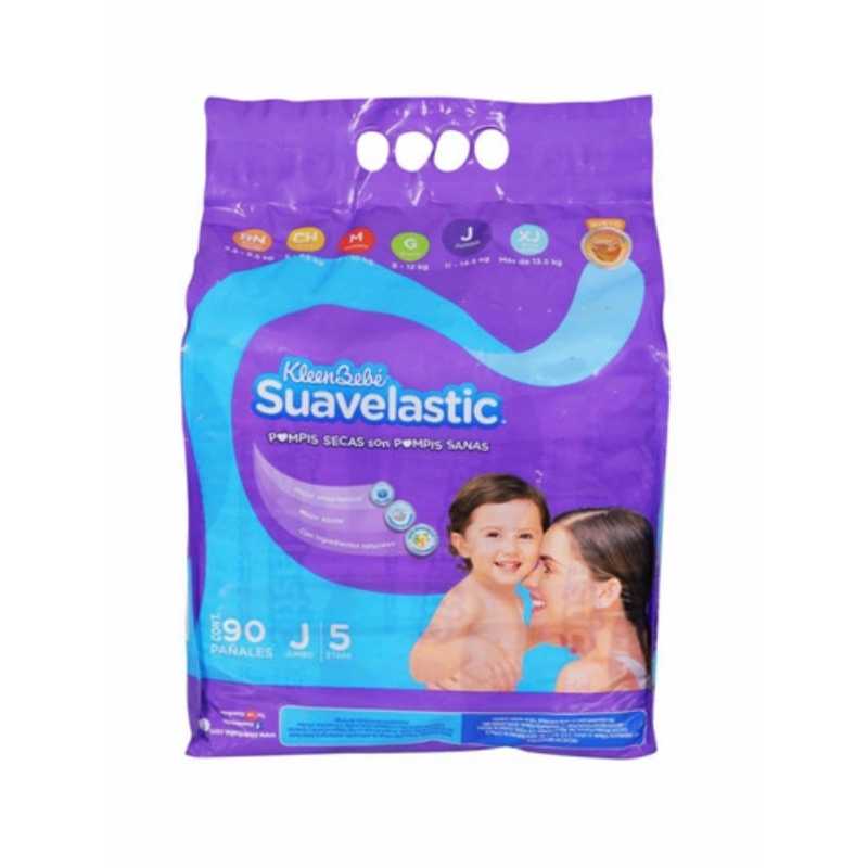 Pañal Kleen Bebé Suavelastic Jumbo 90pz