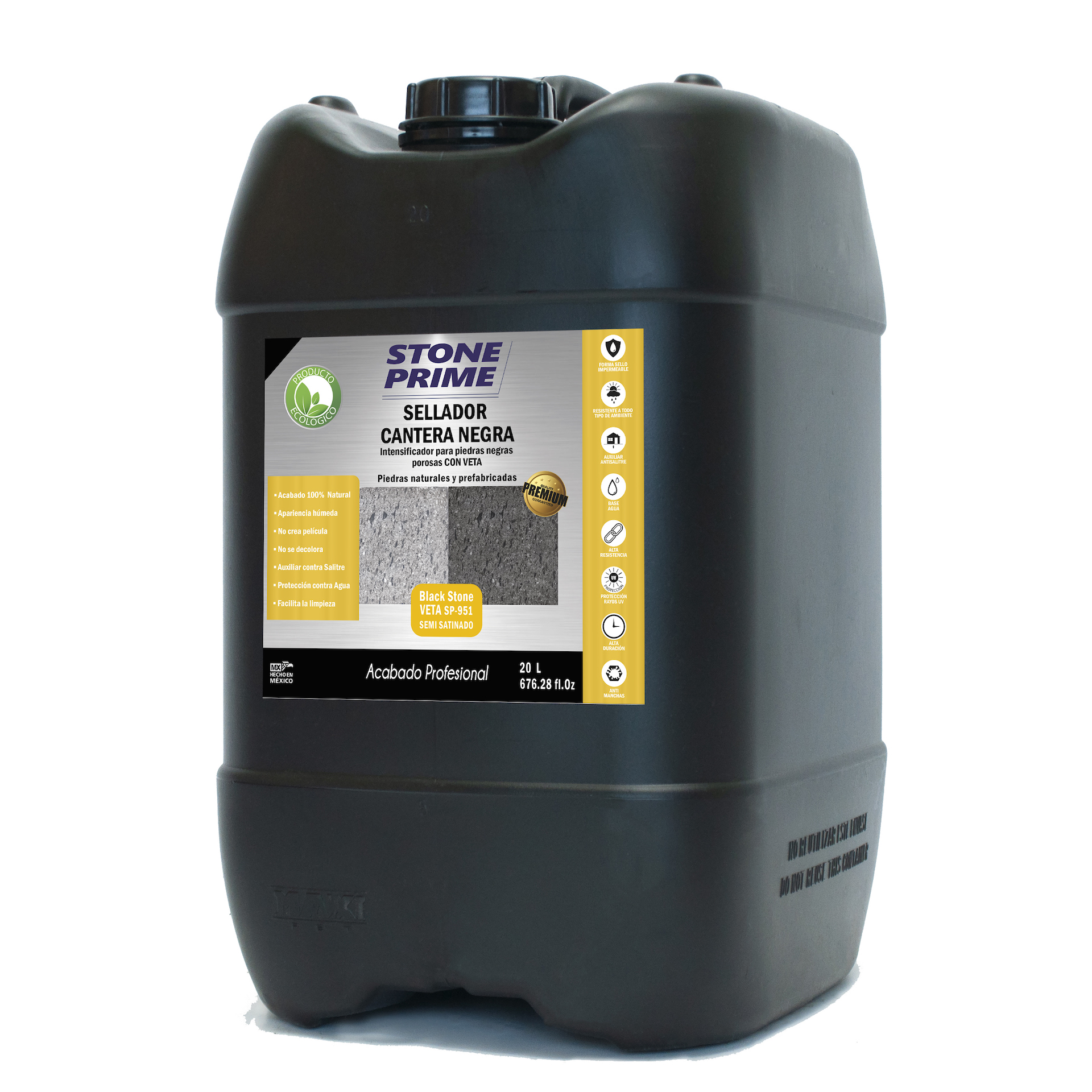 Sellador para piedra cantera negra Stone Prime Acabado mojado 20 litros