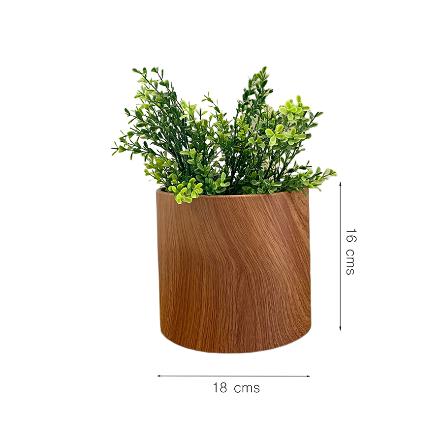 Maceta con apariencia de madera: estilo natural y encanto orgánico para tus plantas