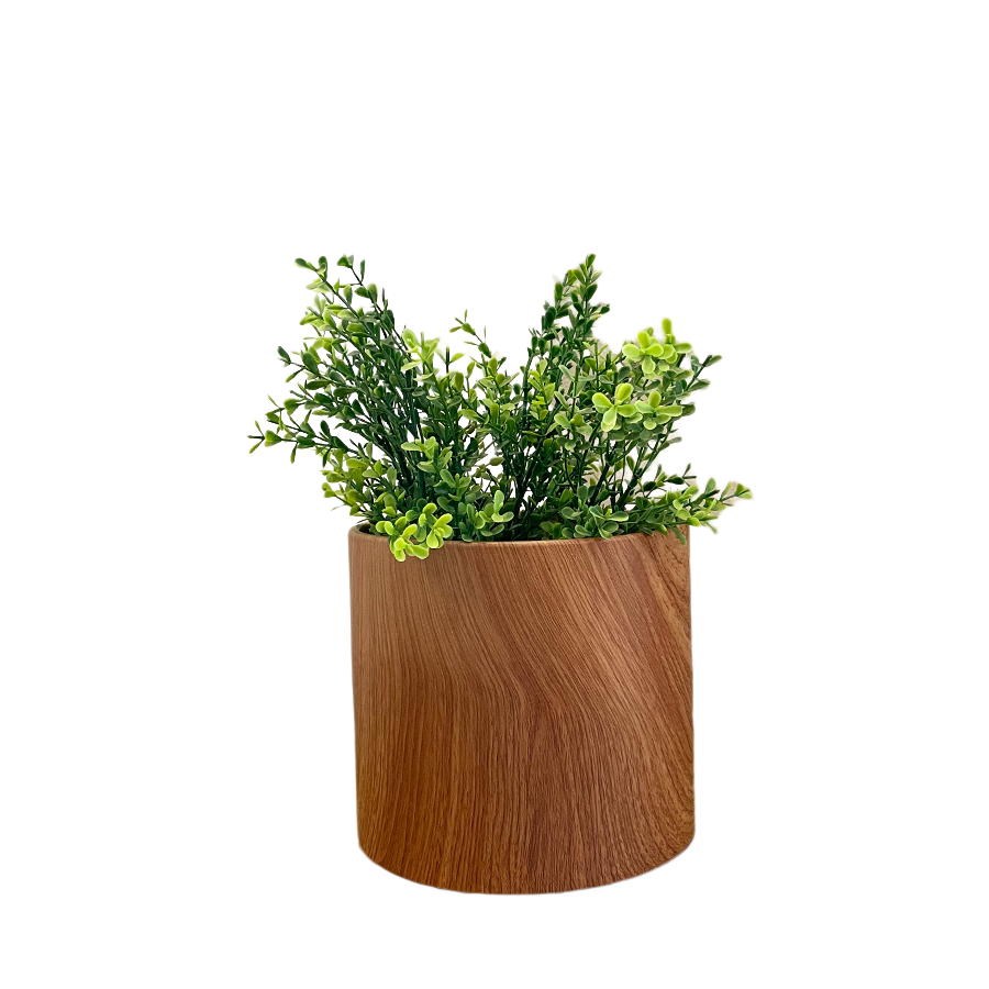 Maceta con apariencia de madera: estilo natural y encanto orgánico para tus plantas