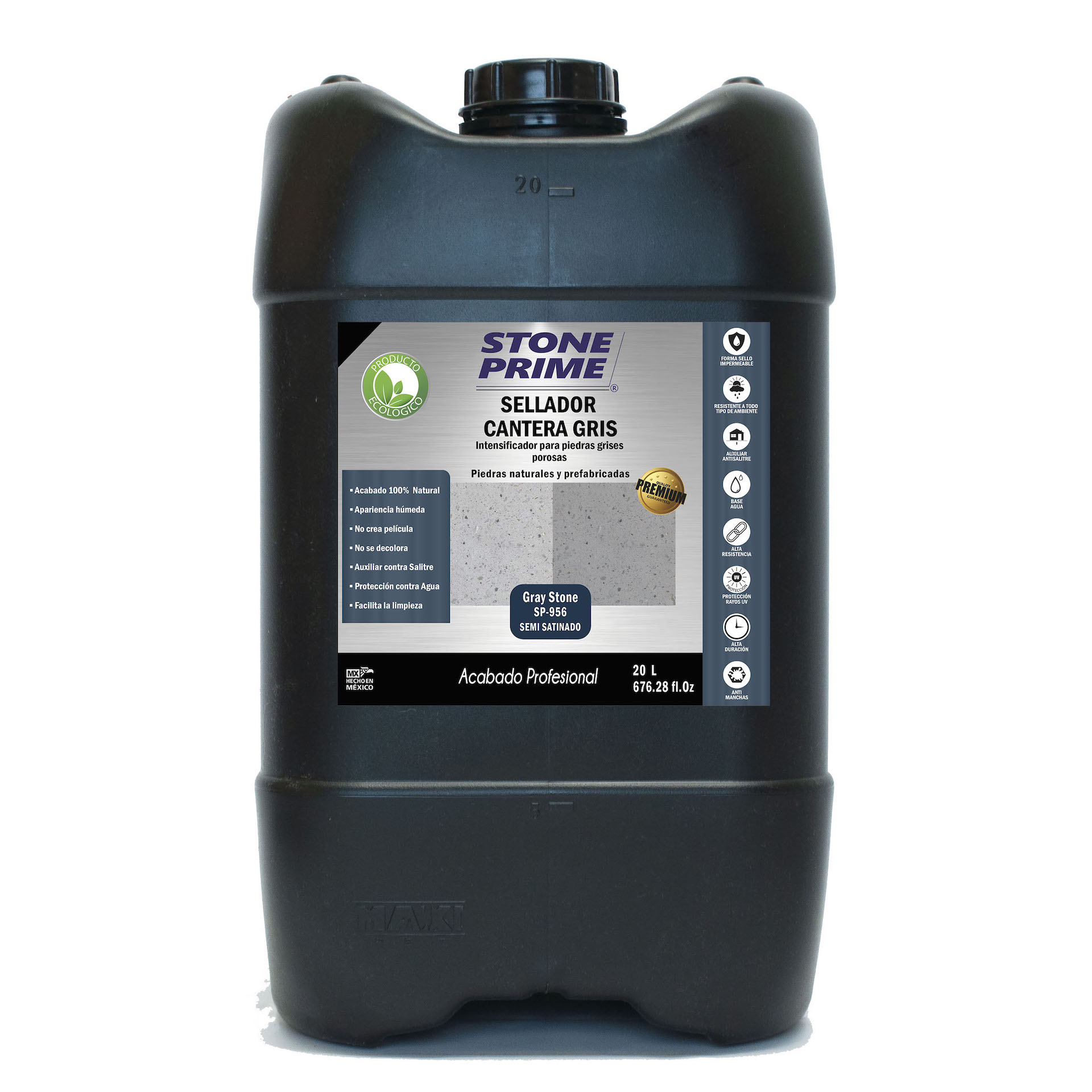 Sellador para piedra cantera gris claro Stone Prime Acabado húmedo 20 litros