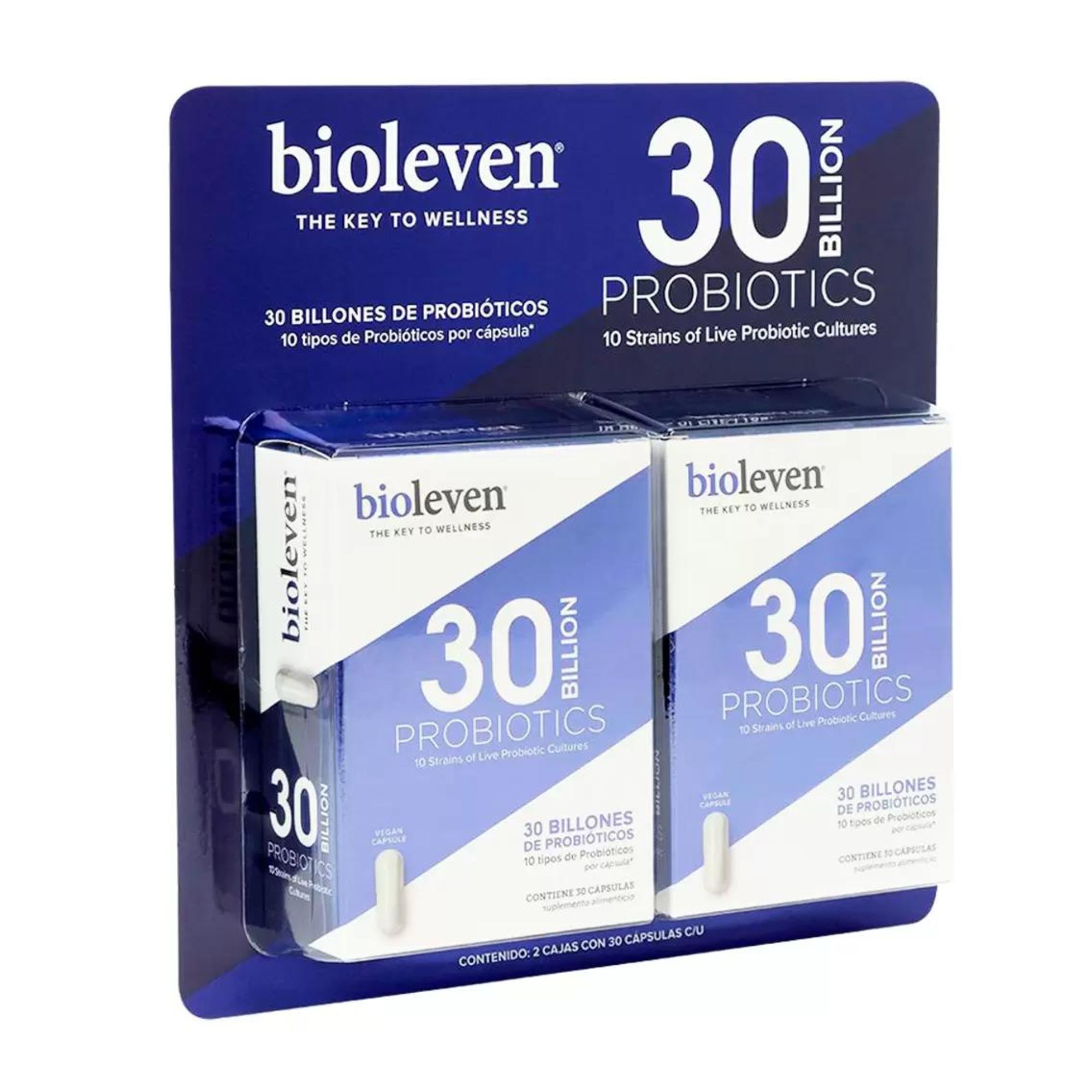  2 Pack Bioleven Probióticos 30 Billones