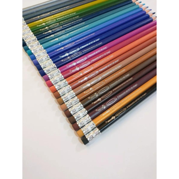 Lapices De Colores Borrables Tryme Sin Madera Caja C/50 Piezas