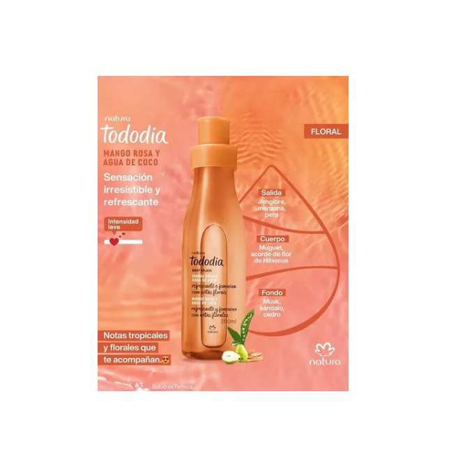 Bodysplash mango rosa y agua de coco 200mL marca Natura