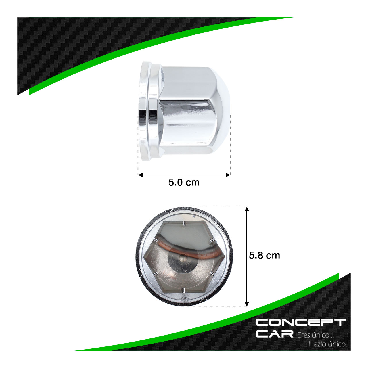20 Capuchon Cubre Tuerca Trailer Plastico Cromado 38mm