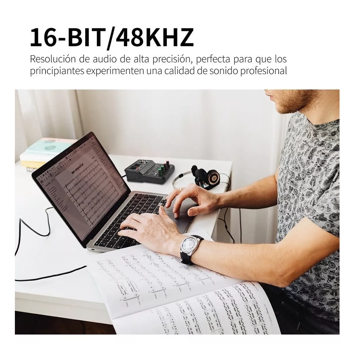 Interfaz De Audio Q-12 Tarjeta De Sonido Ordenador