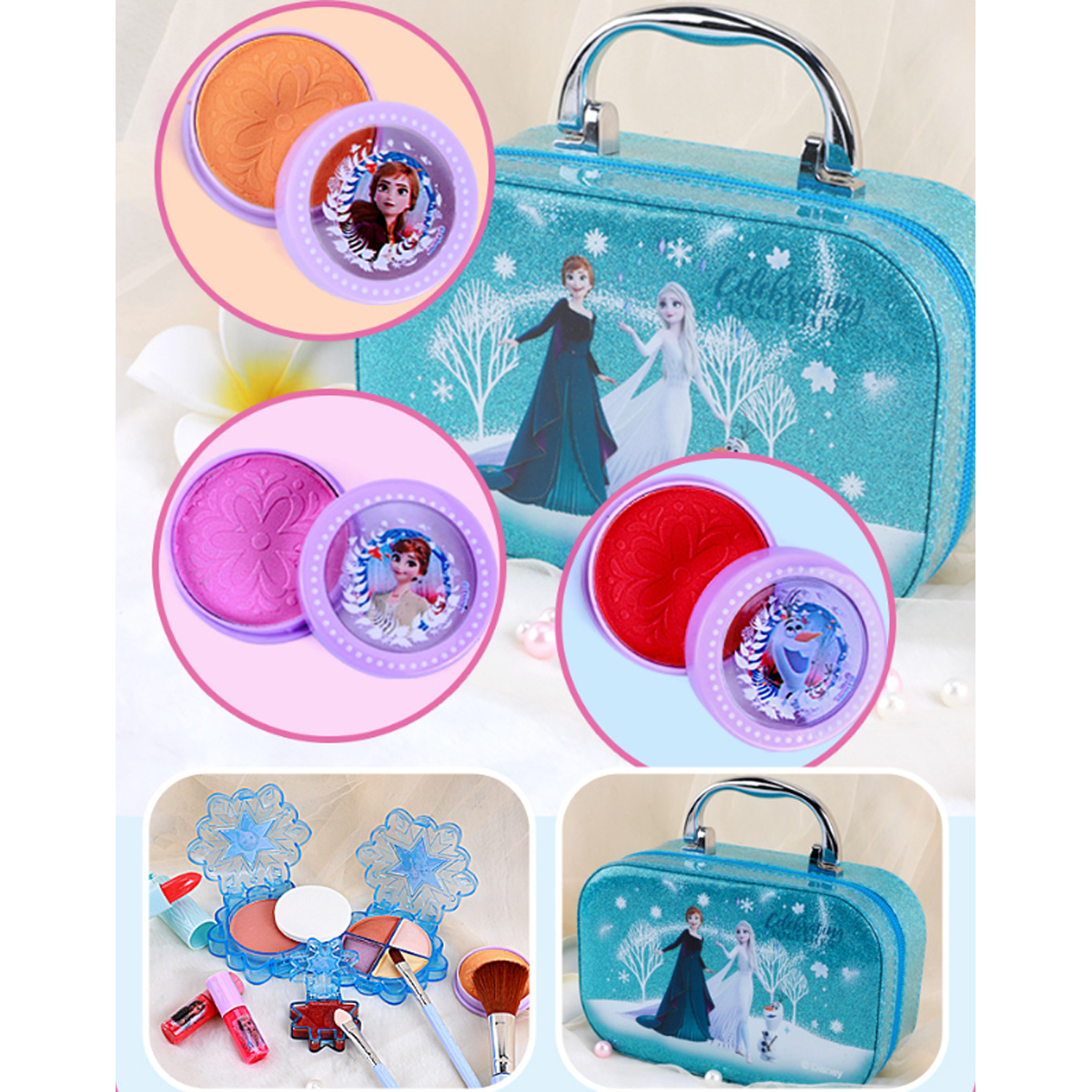 Juguete Maquillaje Belleza Cosmético Para Niñas Frozen