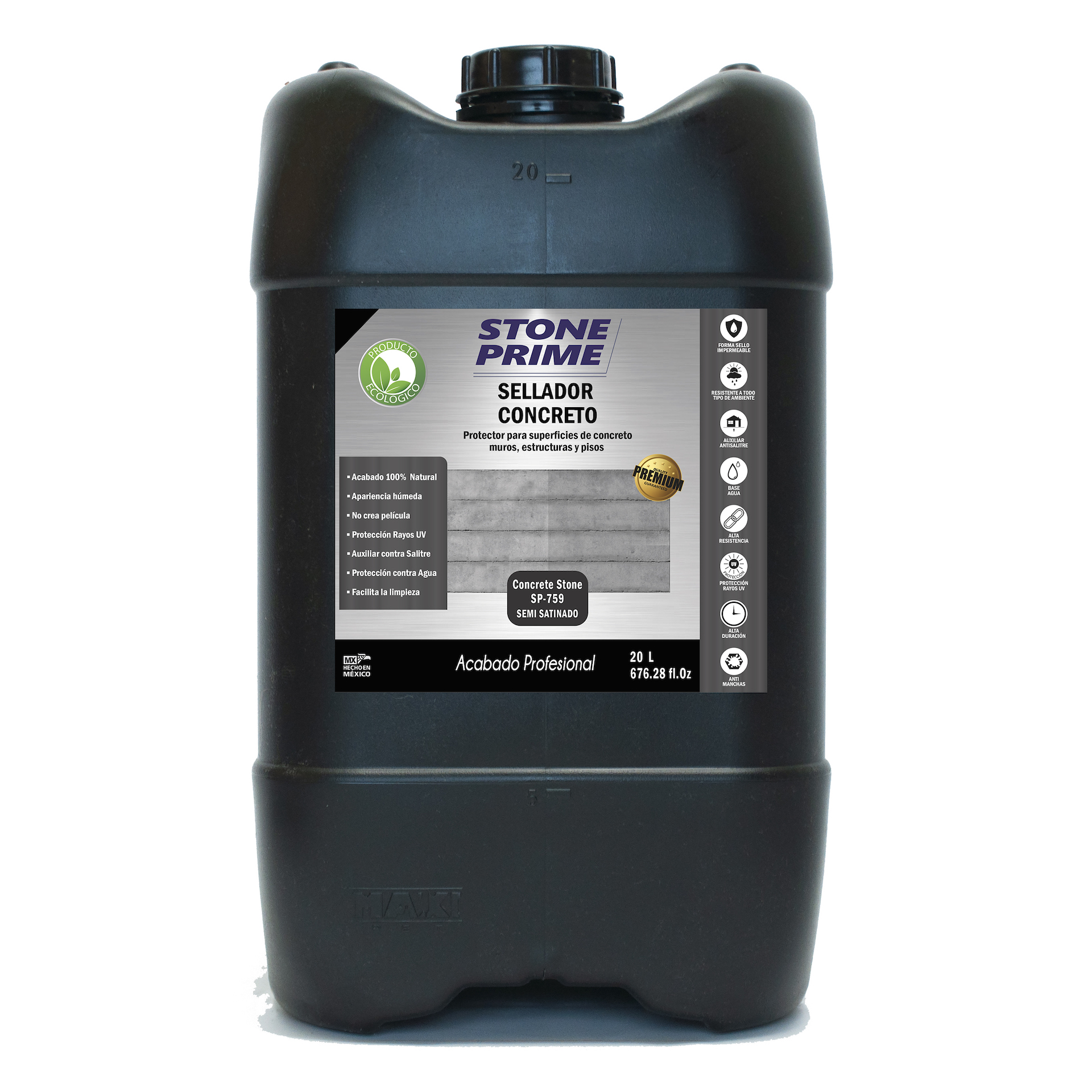 Sellador para concreto Stone Prime Acabado húmedo 20 litros