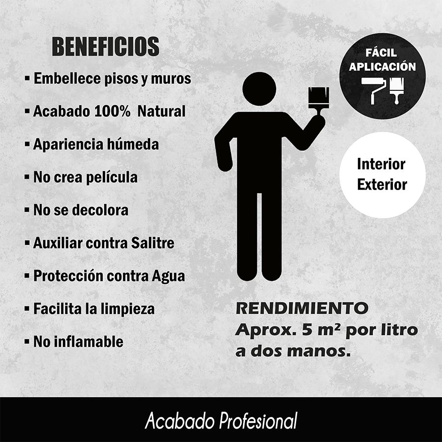 Sellador para concreto Stone Prime Acabado húmedo 20 litros