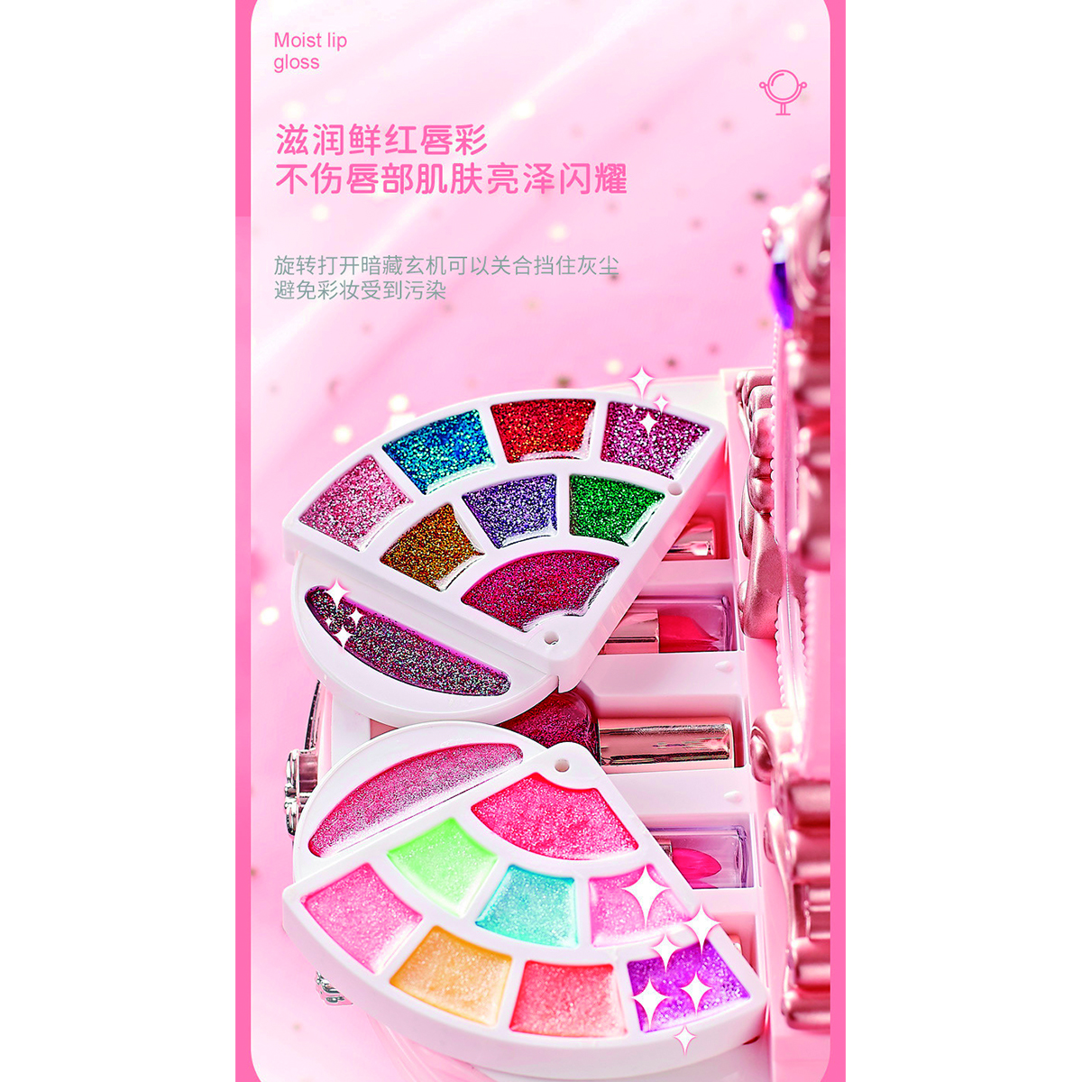 Juguete Mini Tocador Cosméticos Coche Calabaza Niñas