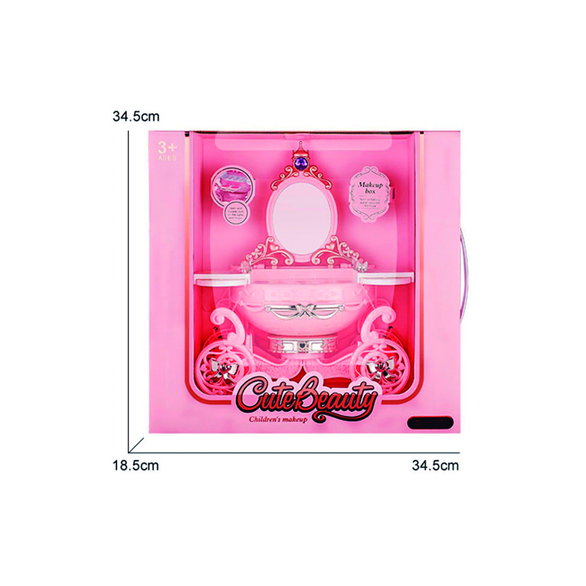 Juguete Mini Tocador Cosméticos Coche Calabaza Niñas