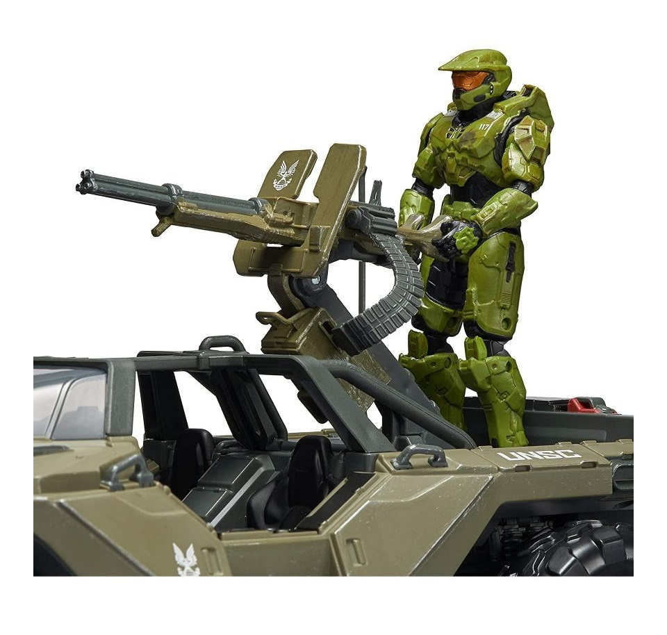 Halo Set Vehículo Warthog Con Figura Master Chief 