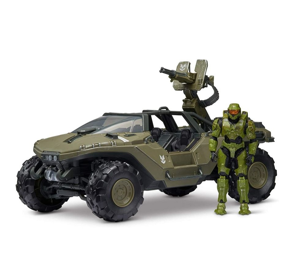 Halo Set Vehículo Warthog Con Figura Master Chief 