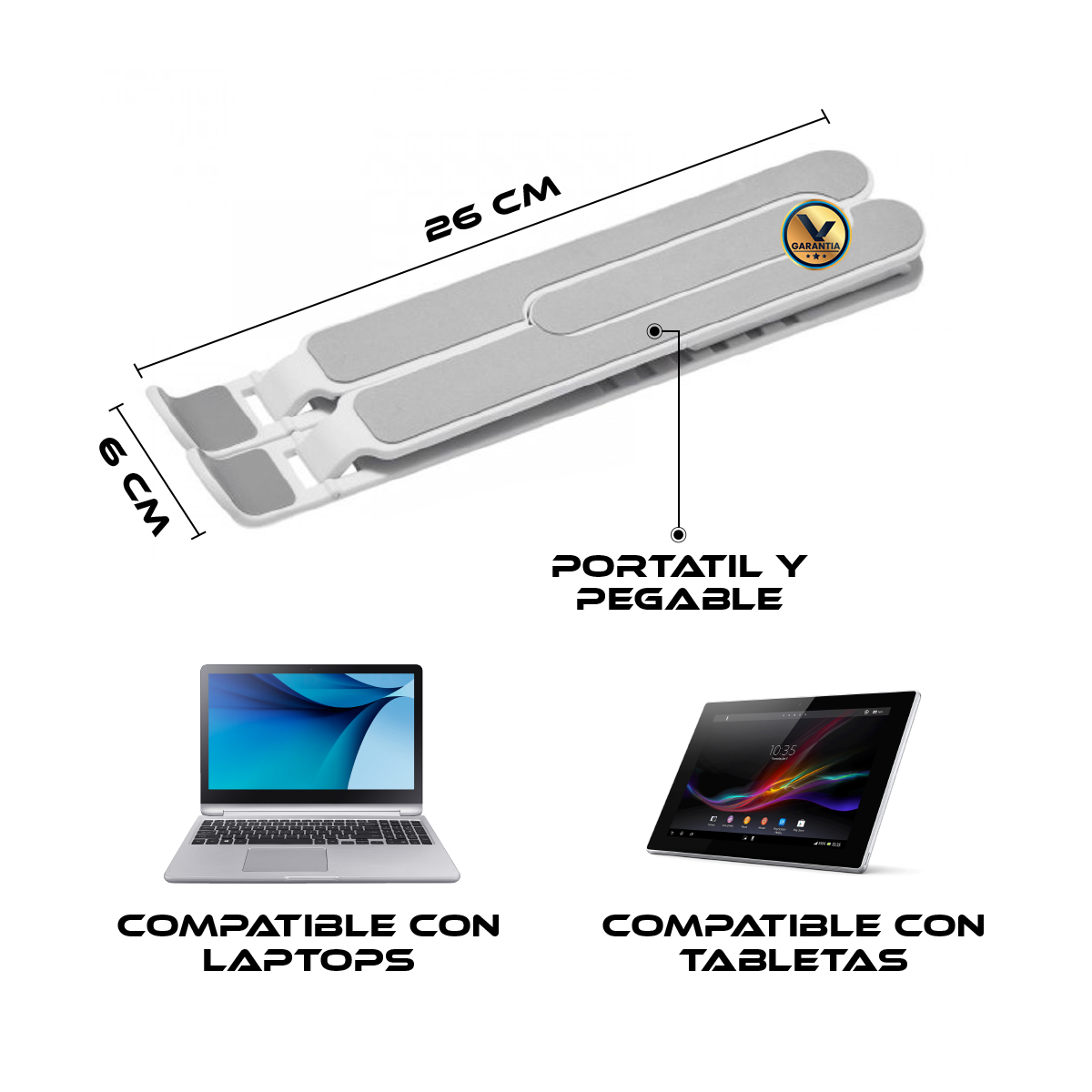  Soporte para monitor y portátil o brazo para laptop y tableta  compatible con monitor de 17 ~ 32 pulgadas y tableta de 11 ~ 17.3 pulgadas  y 4 ~ 14 pulgadas