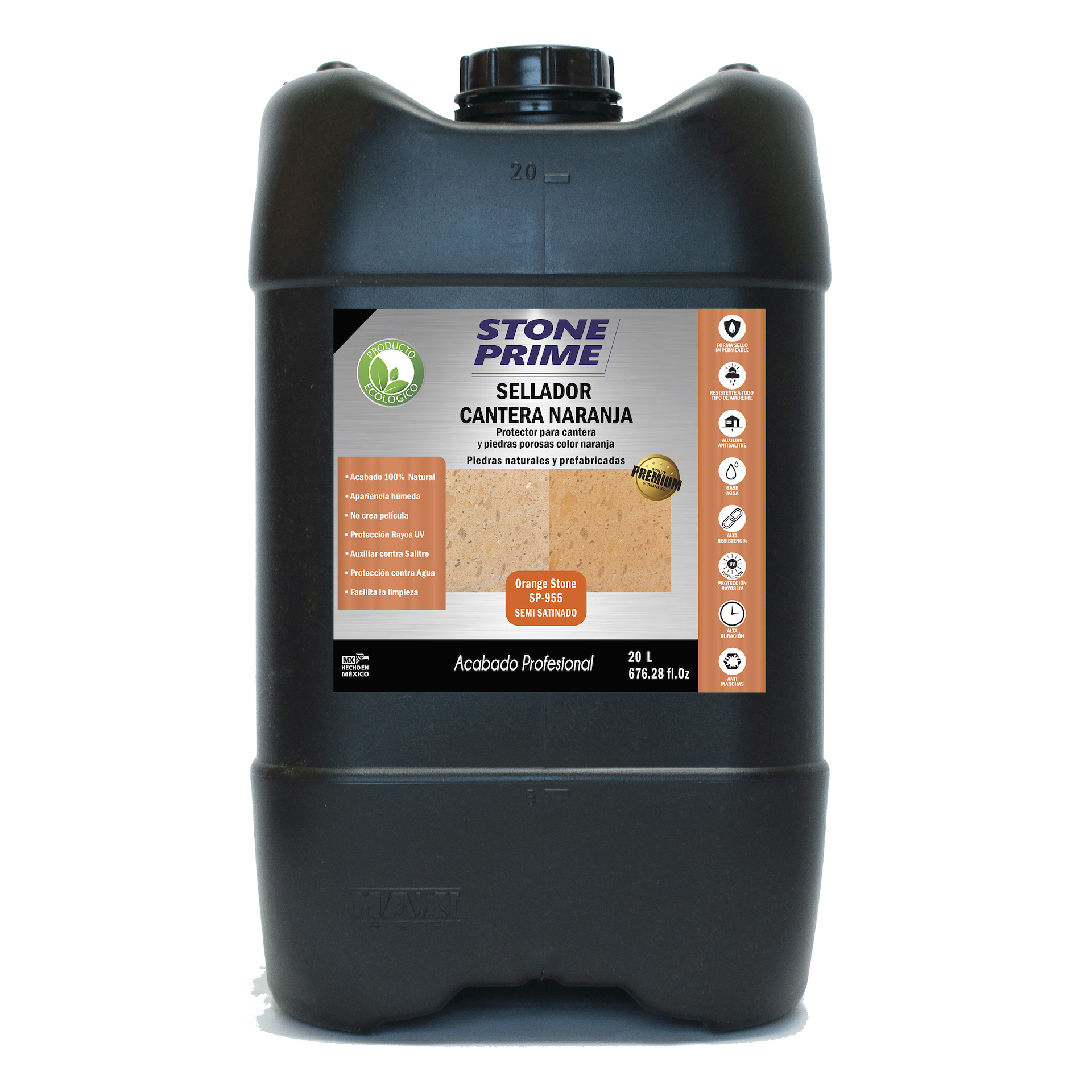 Sellador para piedra cantera naranja Stone Prime Acabado mojado 20 litros