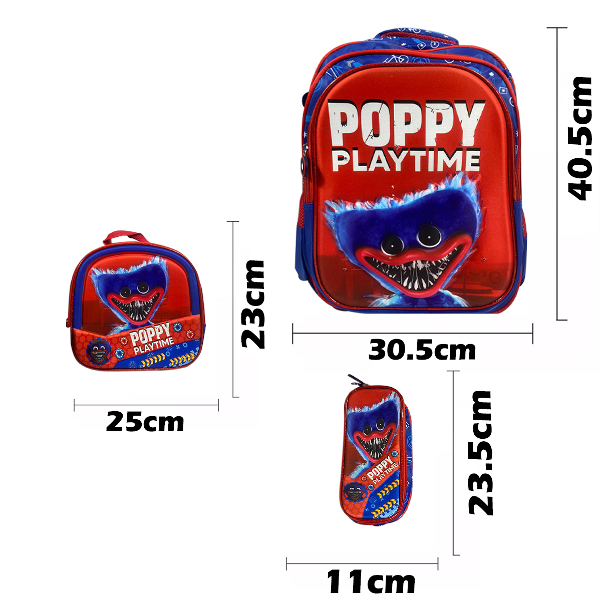 Mochila Colorera Y Lonchera Escolar Niños Luces Led 3 en 1 Incluye Lonchera Y Colorera