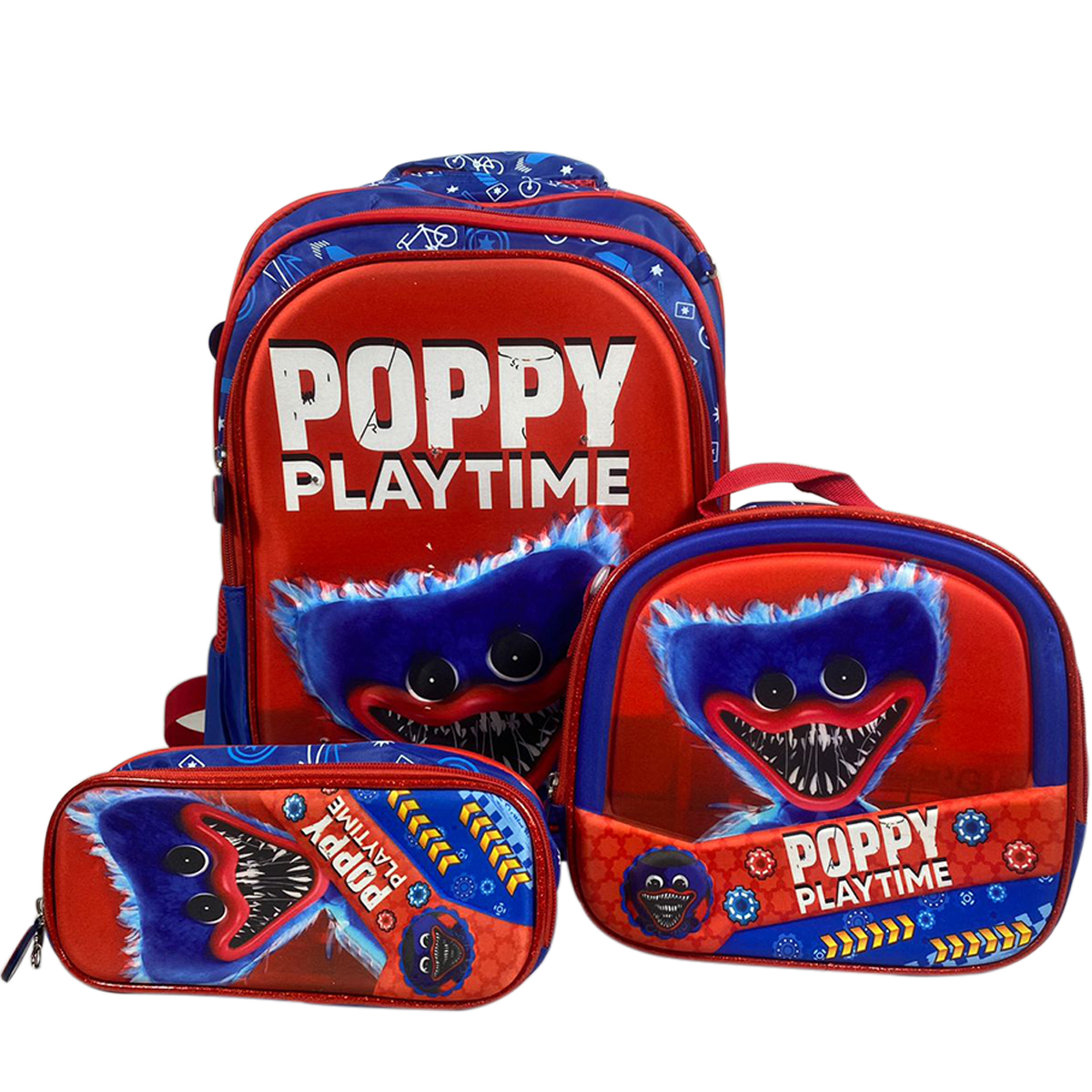 Mochila Colorera Y Lonchera Escolar Niños Luces Led 3 en 1 Incluye Lonchera Y Colorera