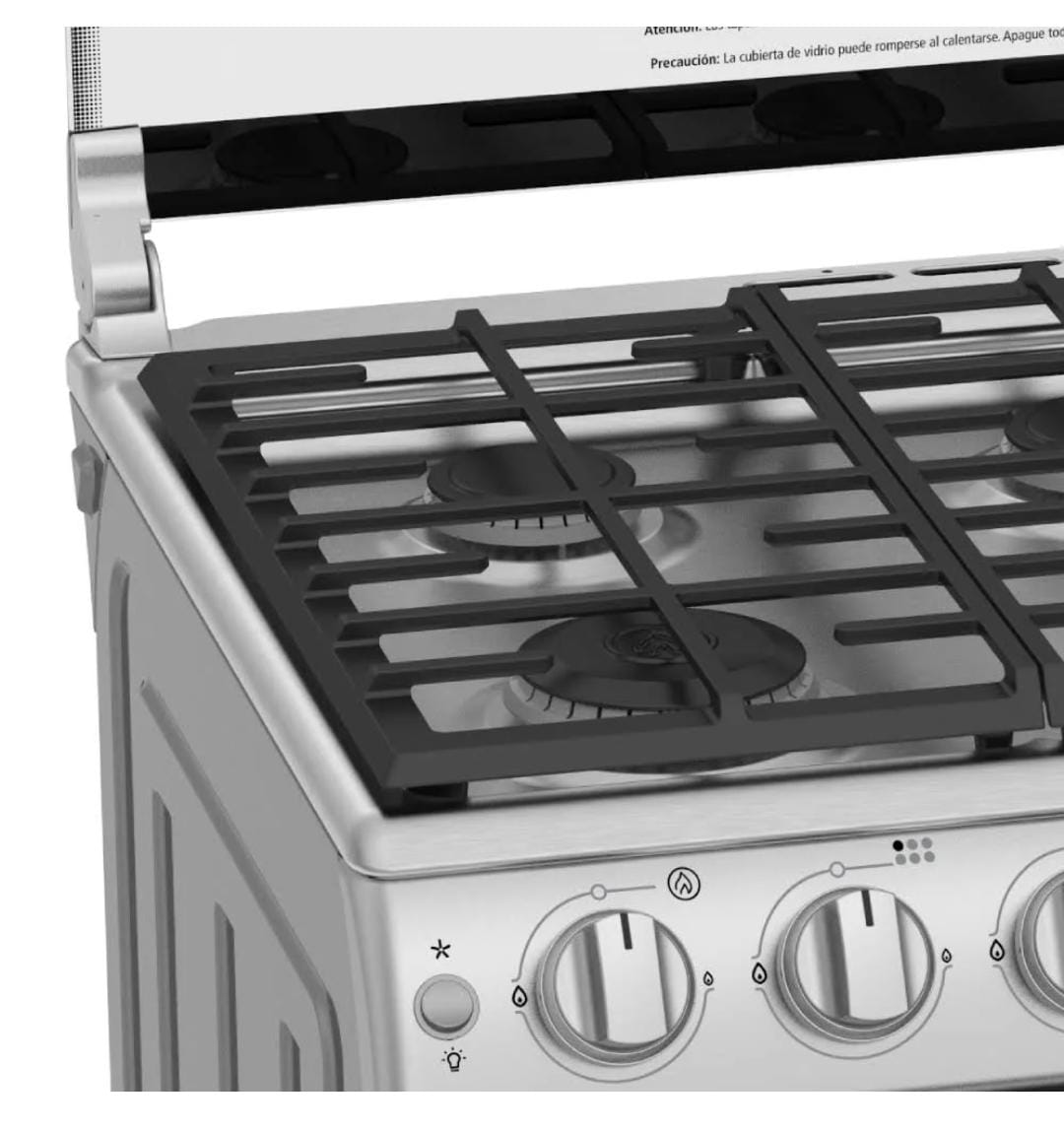 Estufa Mabe Em7674cfi A Gas/eléctrica 6 Quemadores Plateada