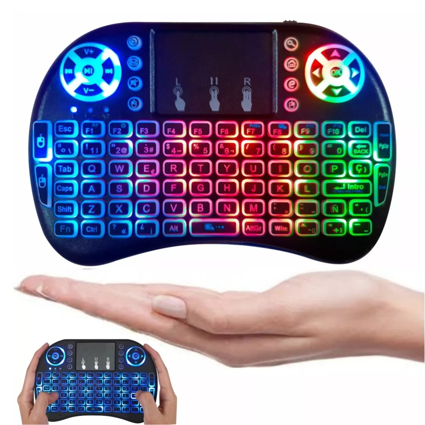 Mini Teclado inalámbrico con touchpad TV Bluetooth