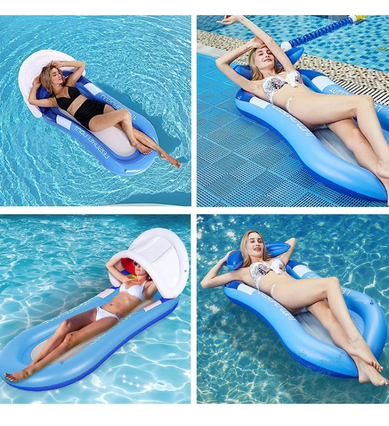 Inflable tumbona flotador para piscina relajación 