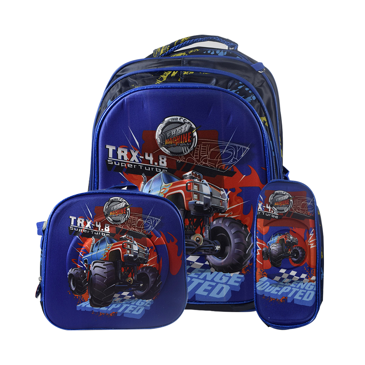 Kit Mochila Escolar De Llantas Infantil Con Luces Diseños