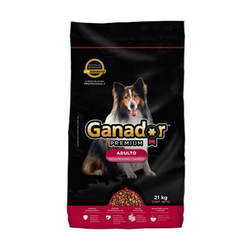 Alimento Para Perro Ganador Premium Razas Medianas Y Grandes De 21kg