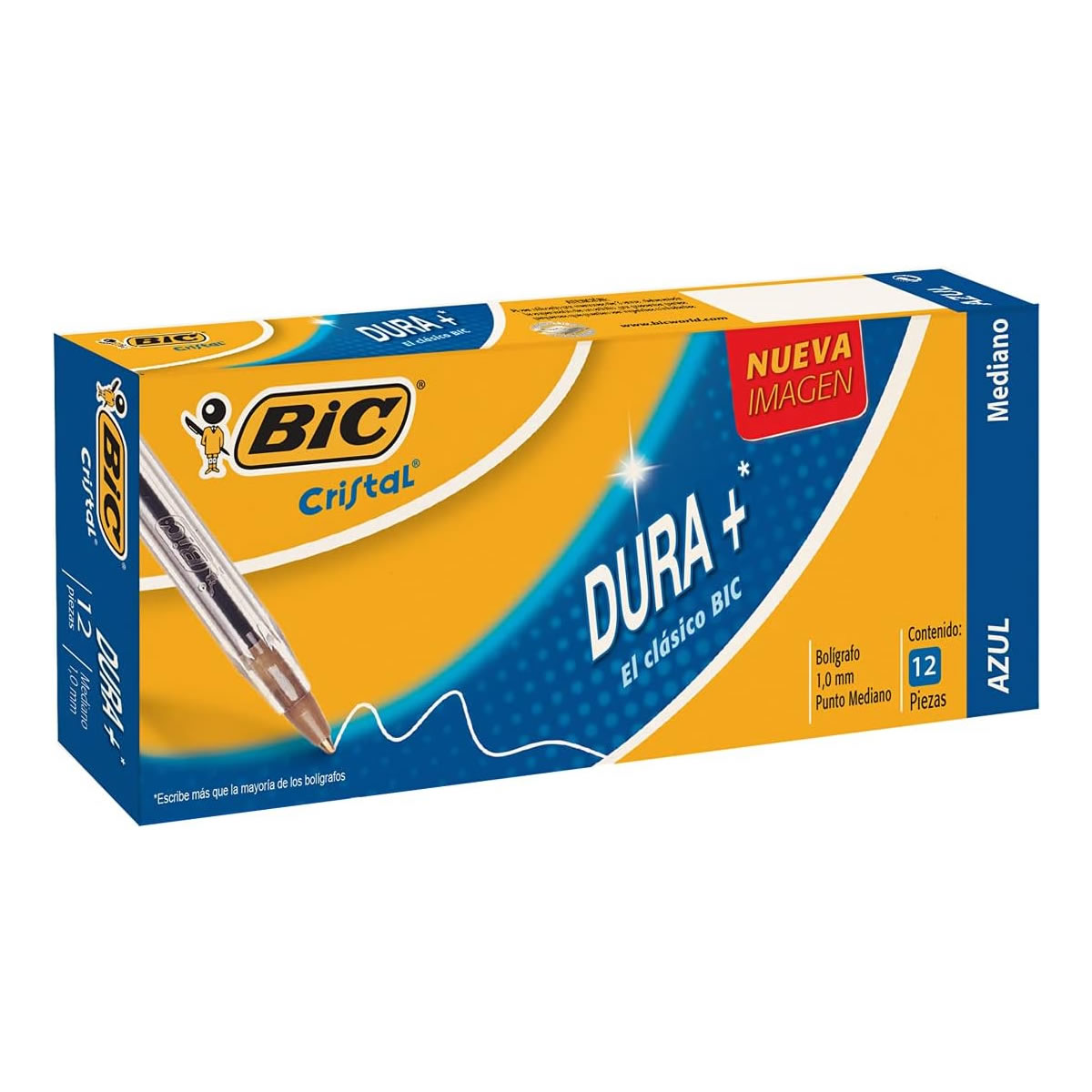 Bolígrafos Punto Mediano Y Ultra Fino Bic Cristal 980029754 - Azul