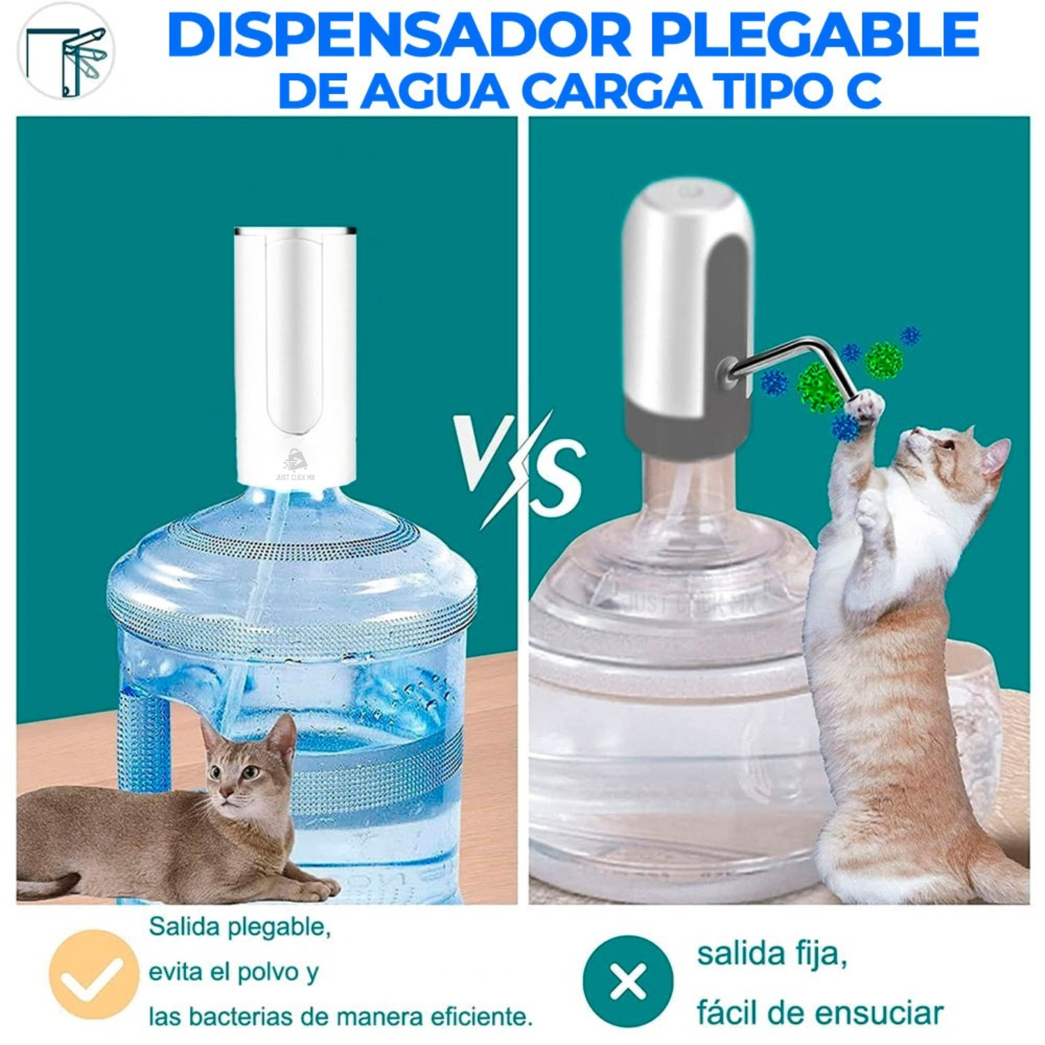 Dispensador de Agua Automático Plegable