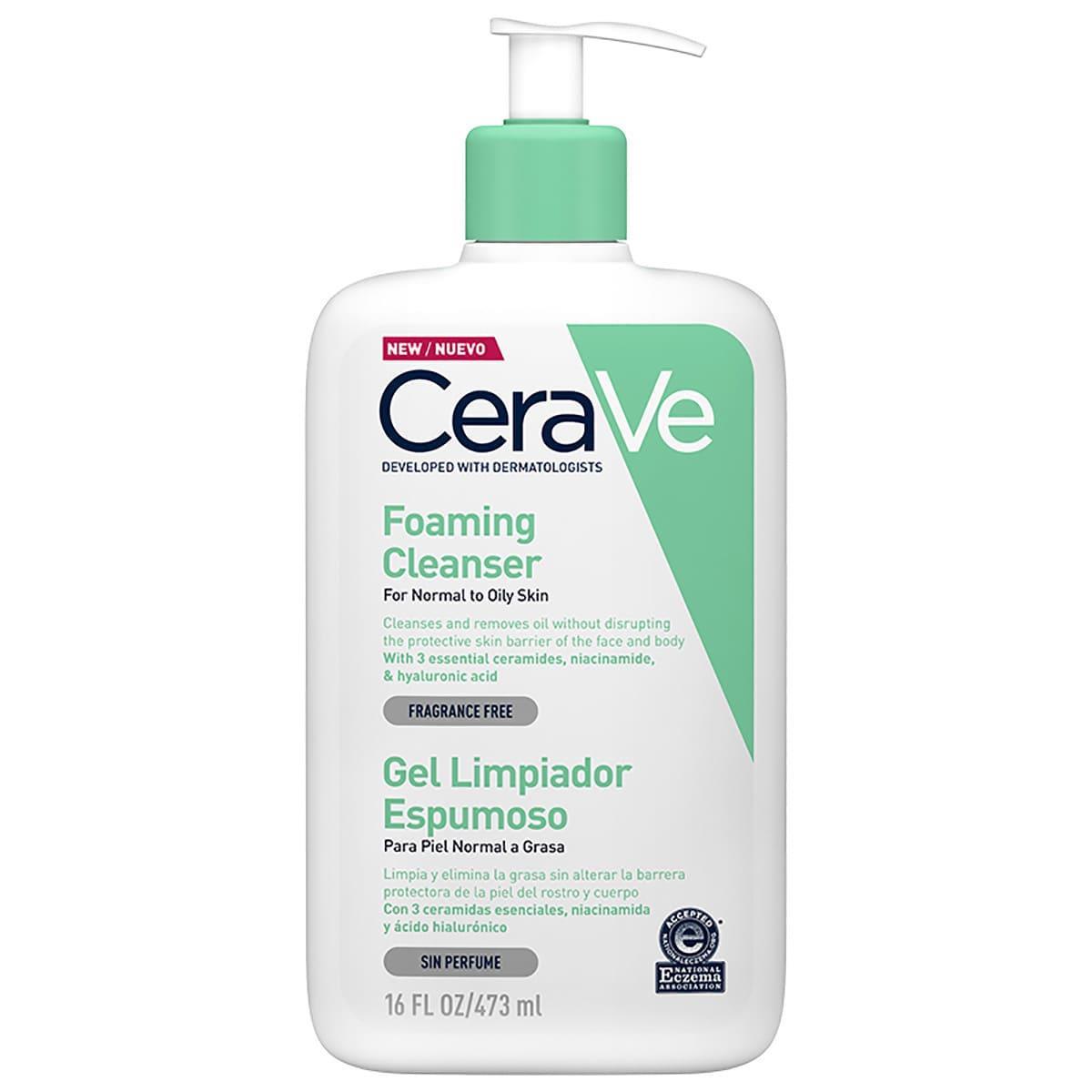 Cerave Gel Limpiador Facial Espumoso 473Ml