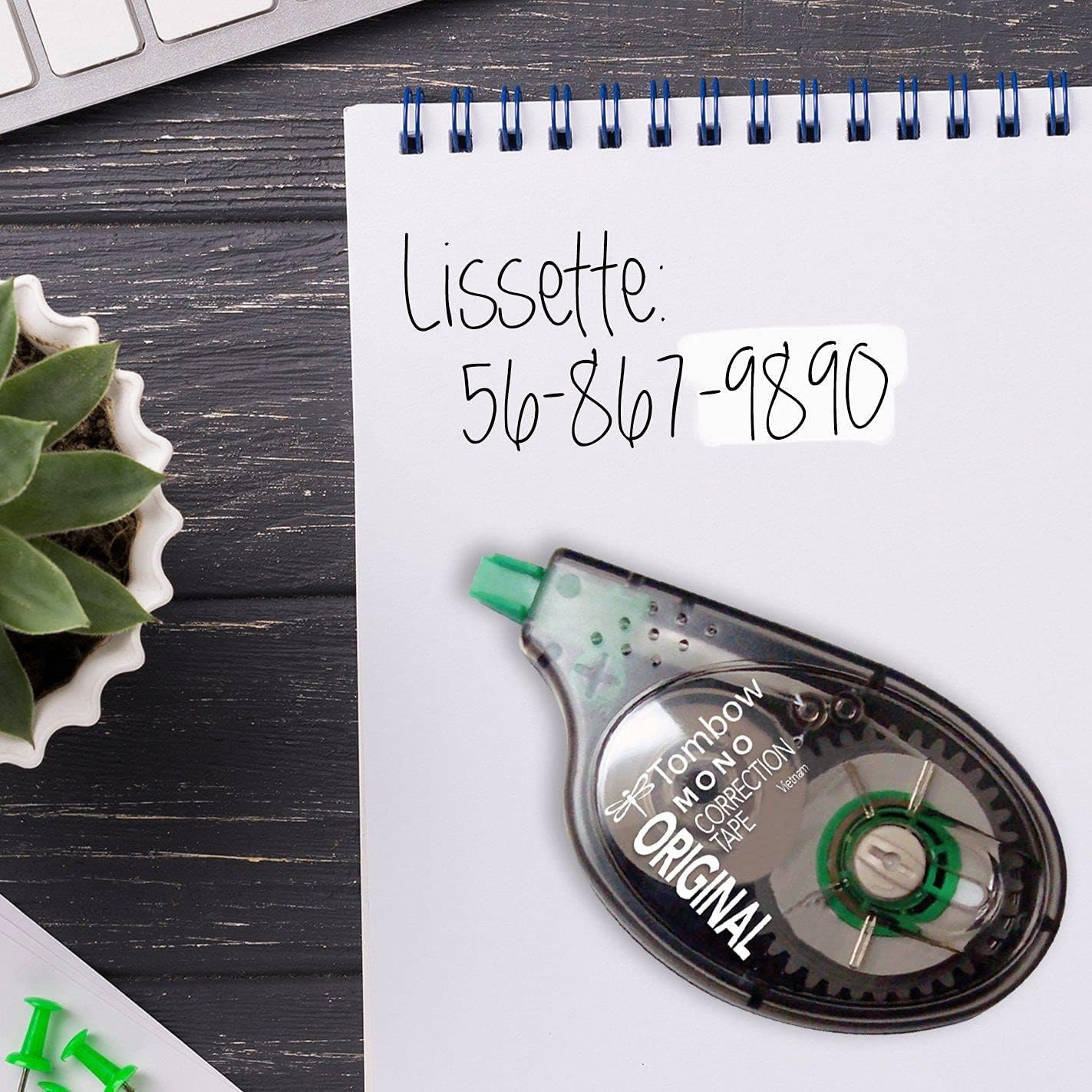 6 Correctores En Cinta Zebra Tombow 2207-67 Sistema De Rebobinado SMS