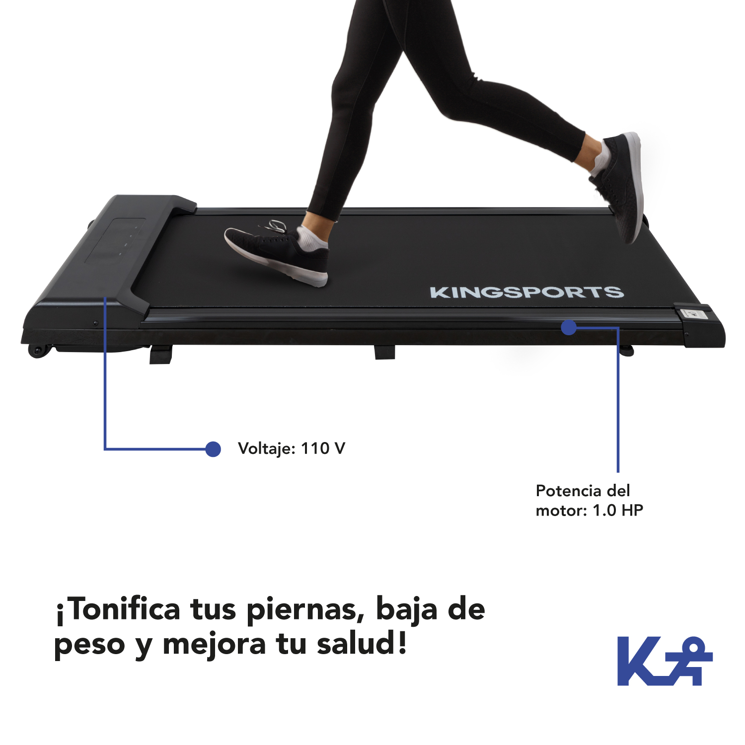 Caminadora Electrica Portatil 110V Color Gris Cardio Fitness