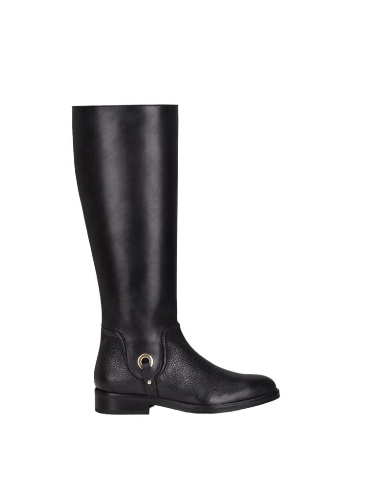 Bota Franco Cuadra Alta En Piel Venado Para Dama