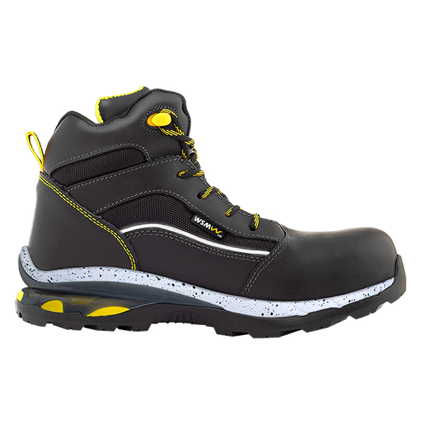 Zapato de Seguridad WSM, Ergonómico y muy ligero tipo tenis. Con casquillo de Policarbonato. Bota Industrial multifuncional. Star Lite
