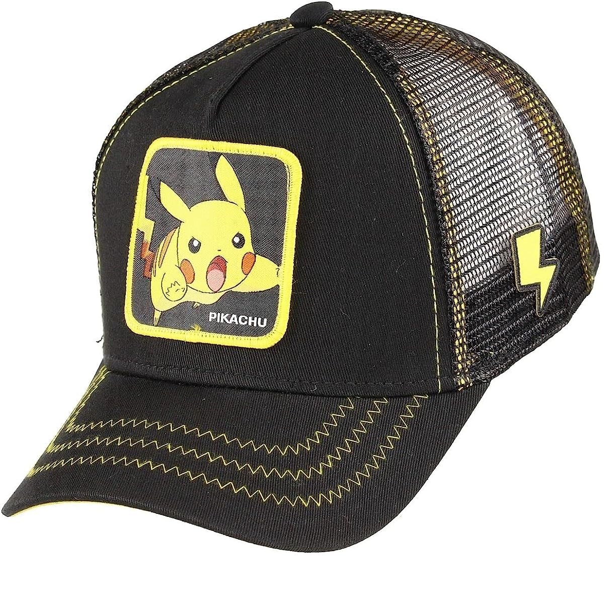 Gorra Trucker Pikachu Pokemon Messi Black