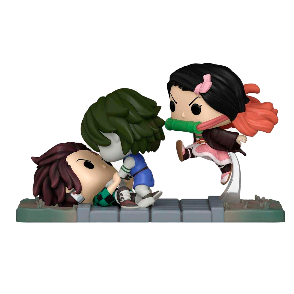 Funko Pop Tanjiro Y Nezuko Contra Demonio Del Templo #1419 Demon Slayer Original