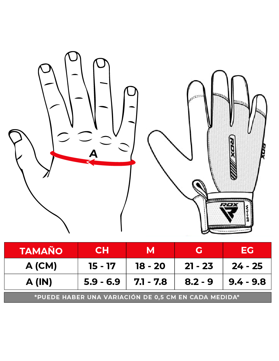 Guantes Gym W1 Rdx Dedos Completos Crossfit Levantamiento