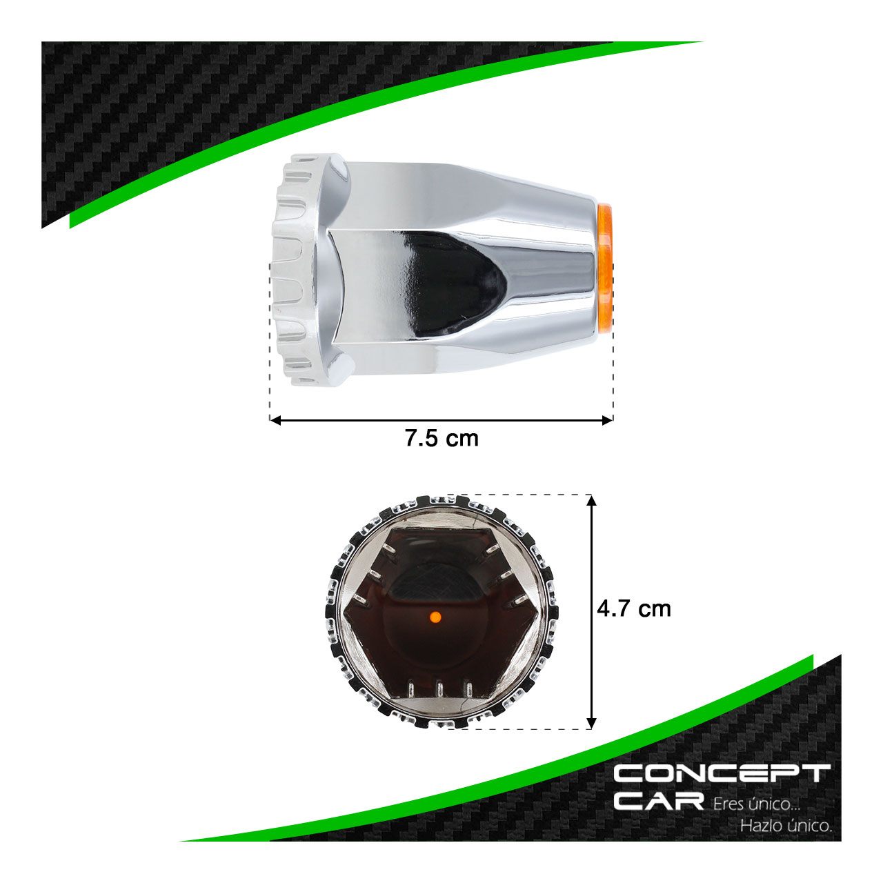 20 Capuchon Cubre Tuerca Cromado Tracto Camion Reflejante